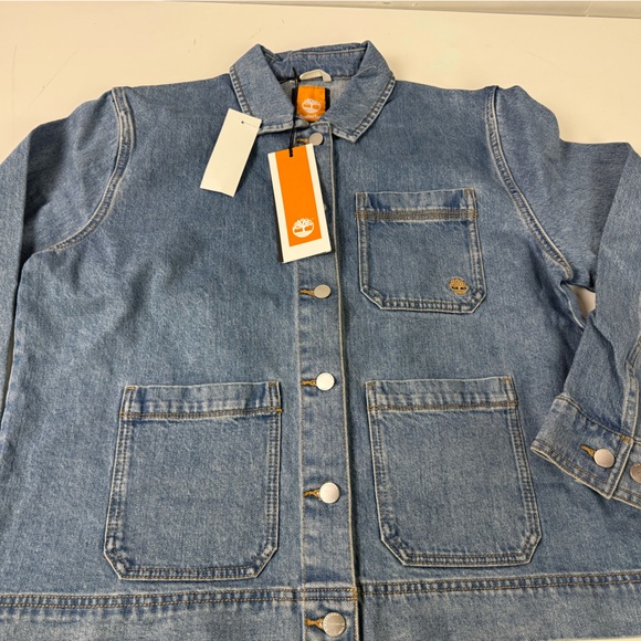 Timberland Women’s Kempshire Stretch Denim Chore Cotton Blend Jacket New NWT - Picture 3 of 8